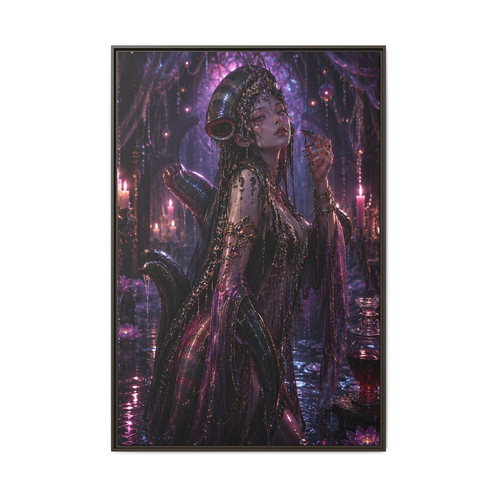 Gothic Fantasy Goddess Fine Art Paper Print — Dark Purple Wall Art