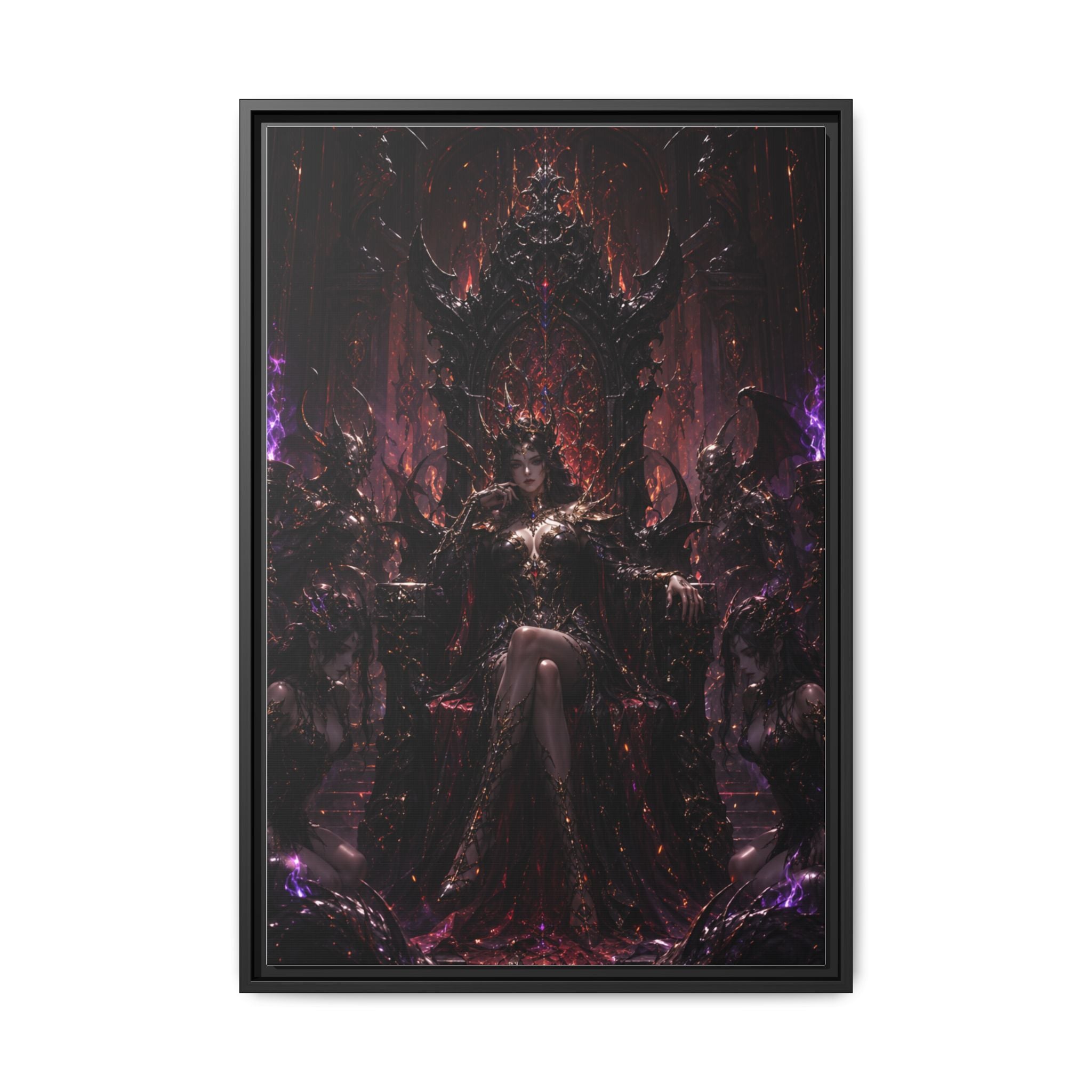 Dark Fantasy Queen Matte Canvas Framed Art