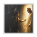 Fine Art Paper Print - Jesus Confronting Temptation Spiritual Wall Art