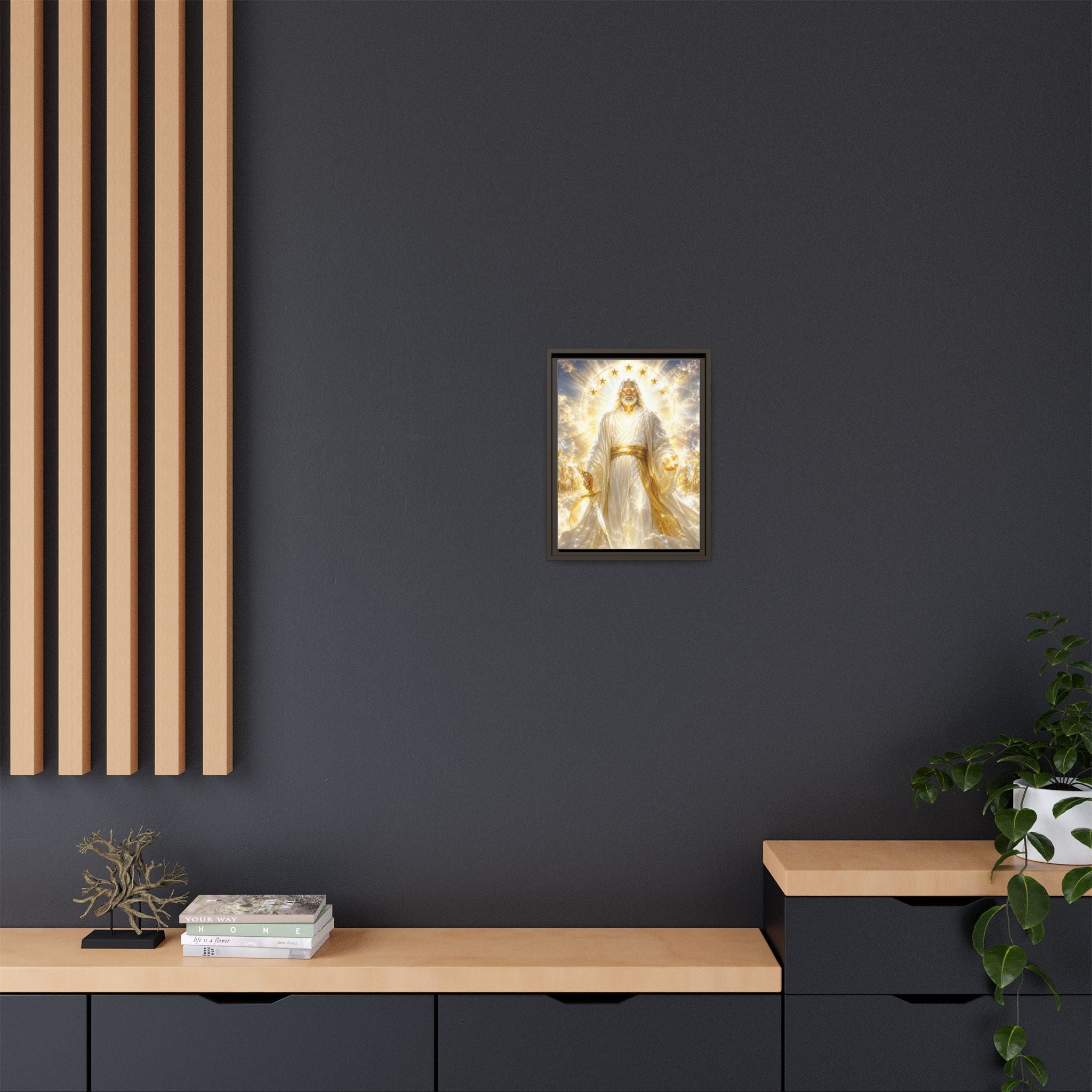 Framed Matte Canvas: Radiant Divine Christ Art Print