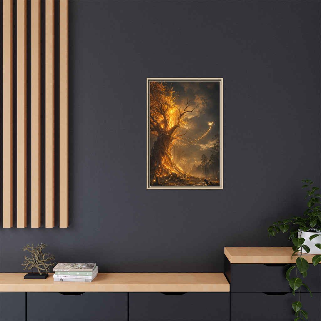 Framed Matte Canvas — Glowing Enchanted Tree Wall Art