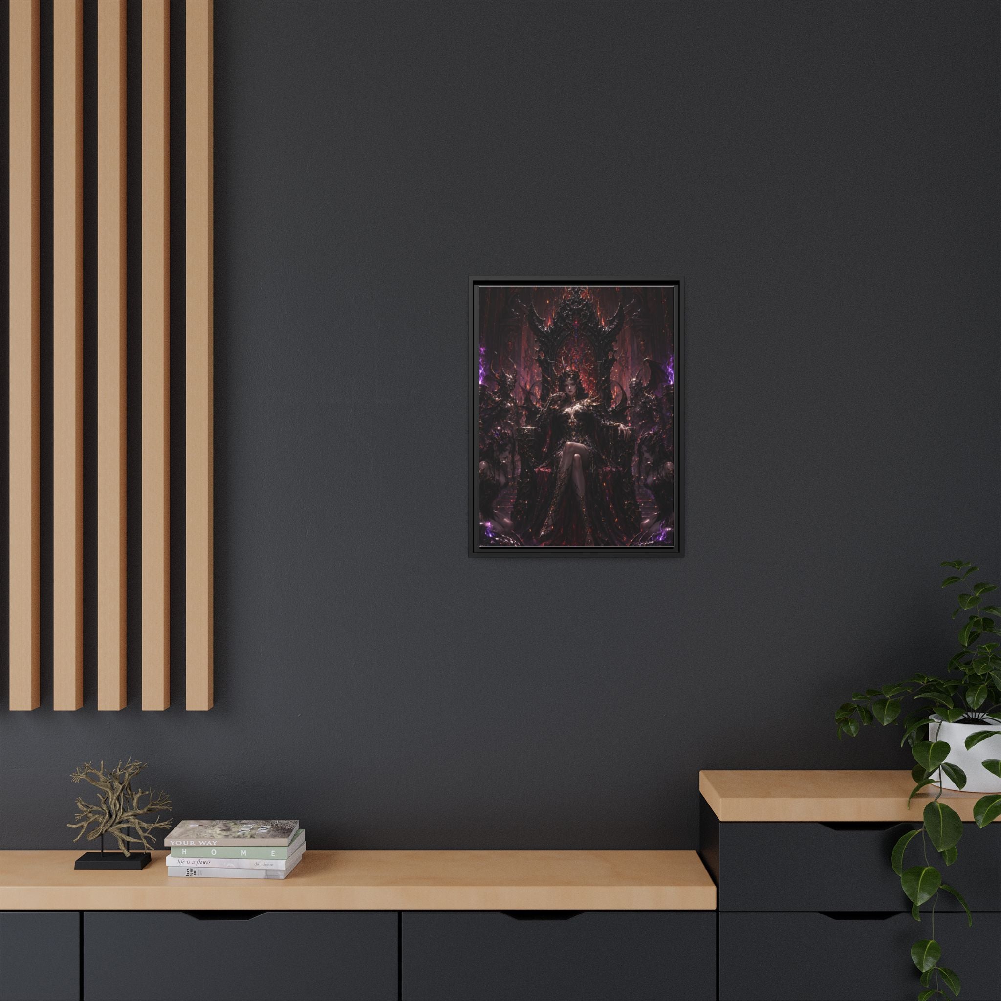 Dark Fantasy Queen Matte Canvas Framed Art