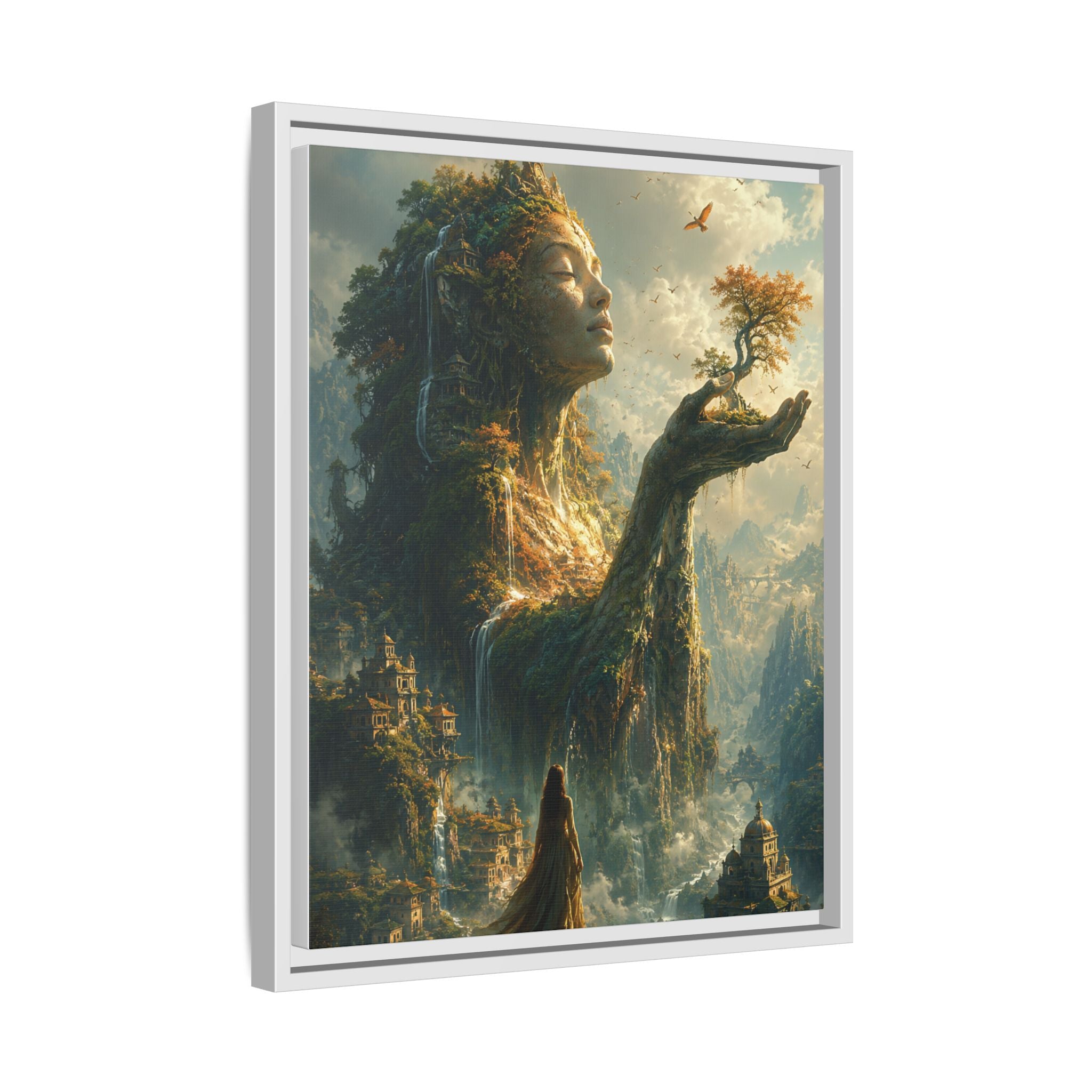 Framed Matte Canvas - Earth Goddess Fantasy Wall Art