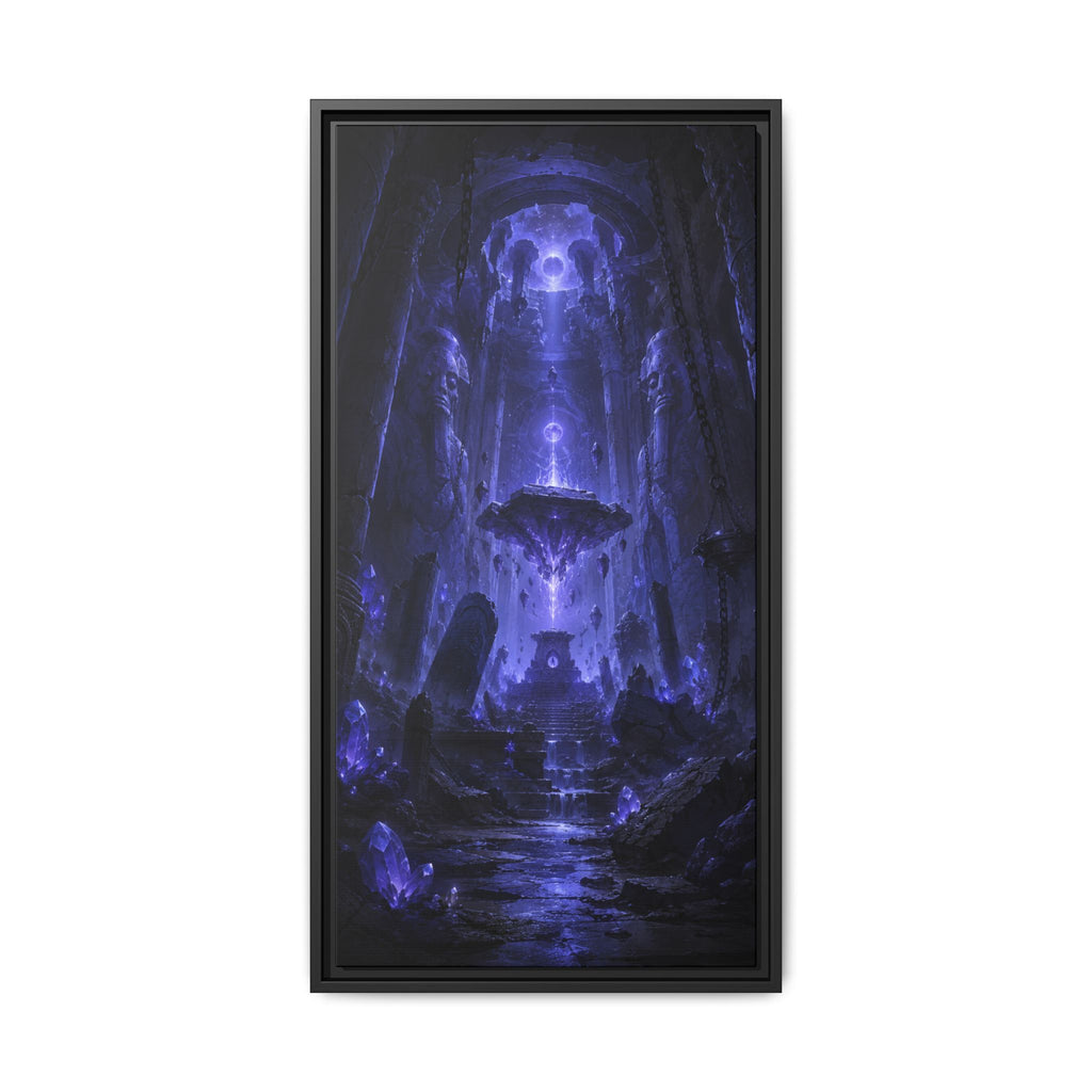 Mystic Abyss Fine Art Paper Print — Ethereal Blue Fantasy Wall Art