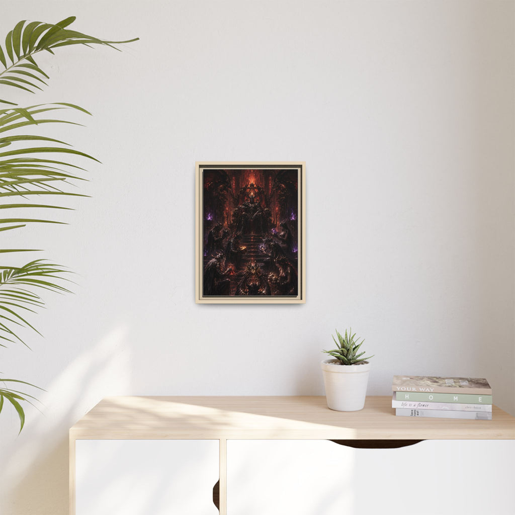 Dark Fantasy Throne Room Matte Canvas Print (Framed)
