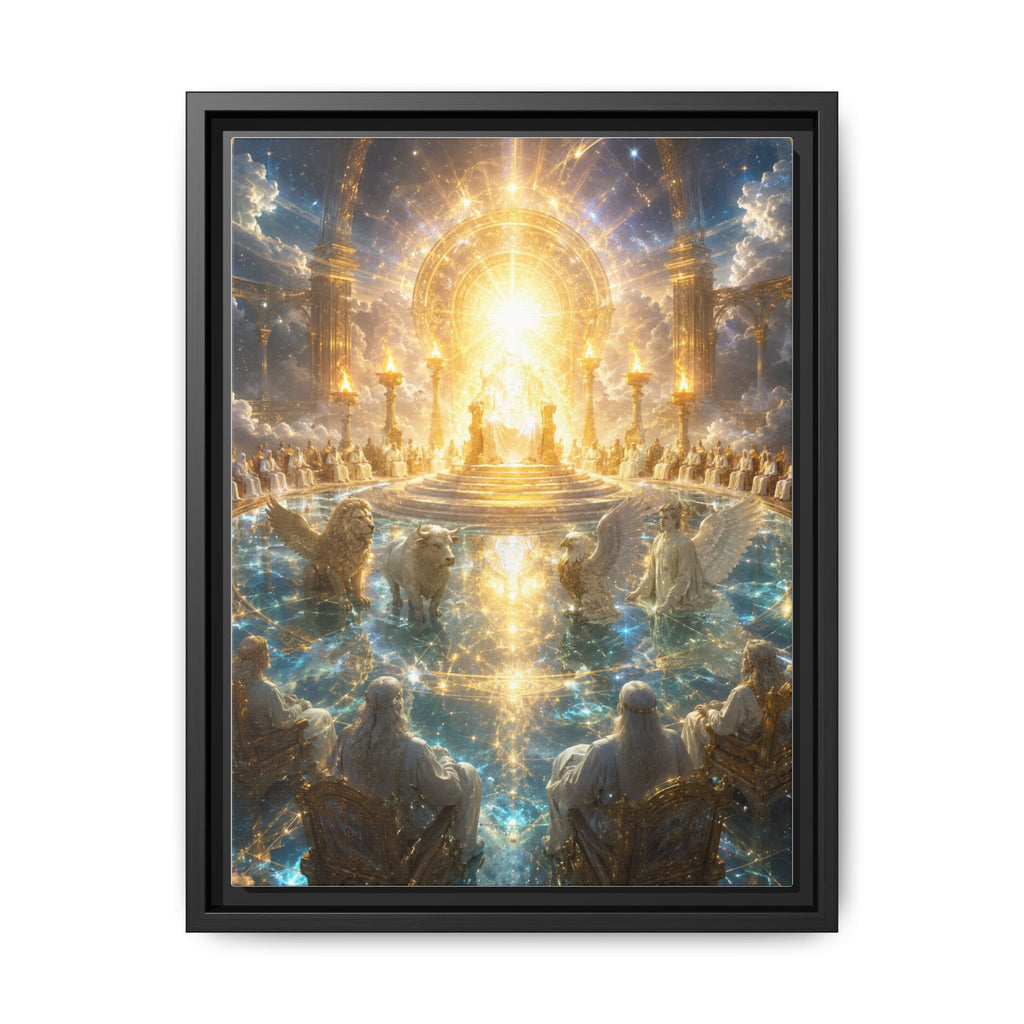 Heavenly Throne Room Matte Framed Canvas Print