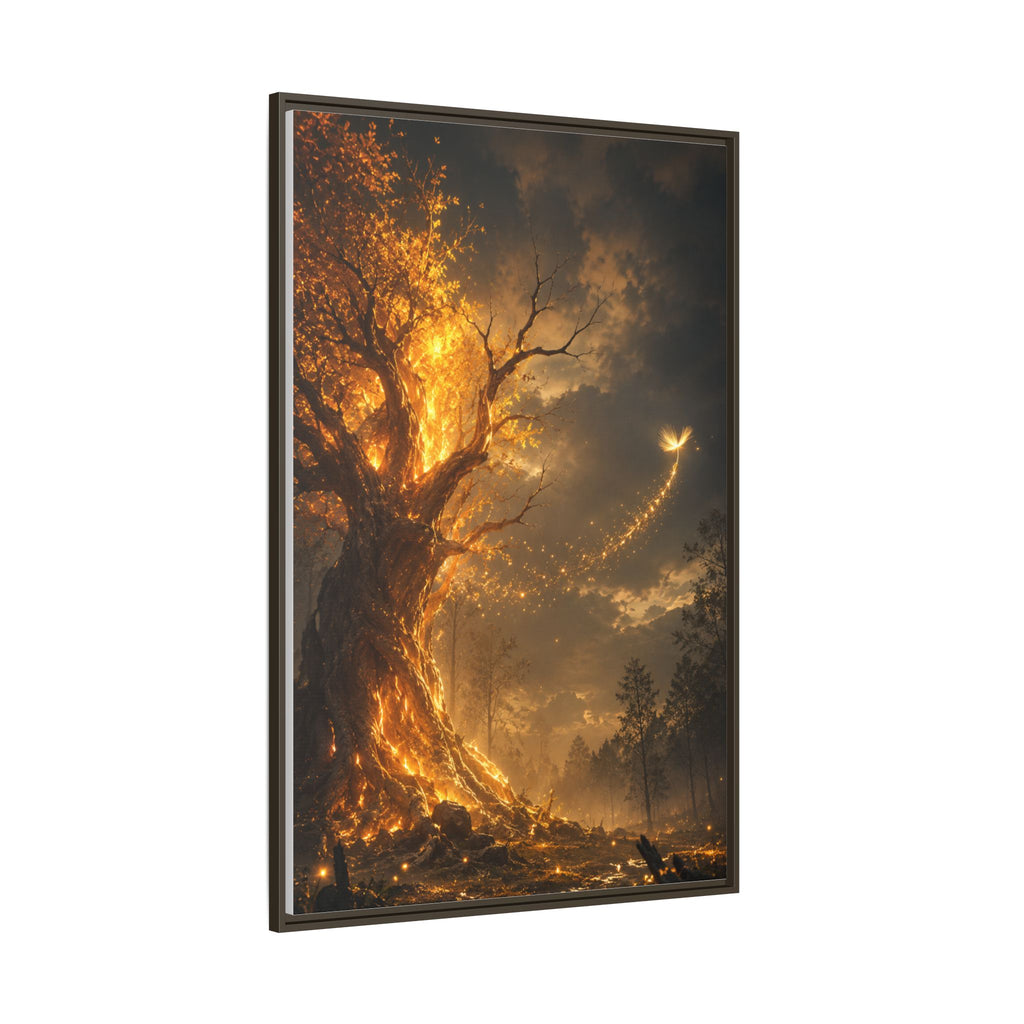 Framed Matte Canvas — Glowing Enchanted Tree Wall Art