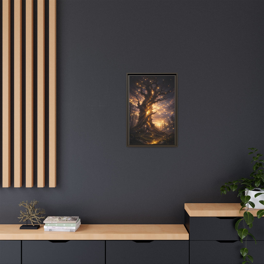 Enchanted Tree Matte Canvas Print — Framed Fantasy Wall Art