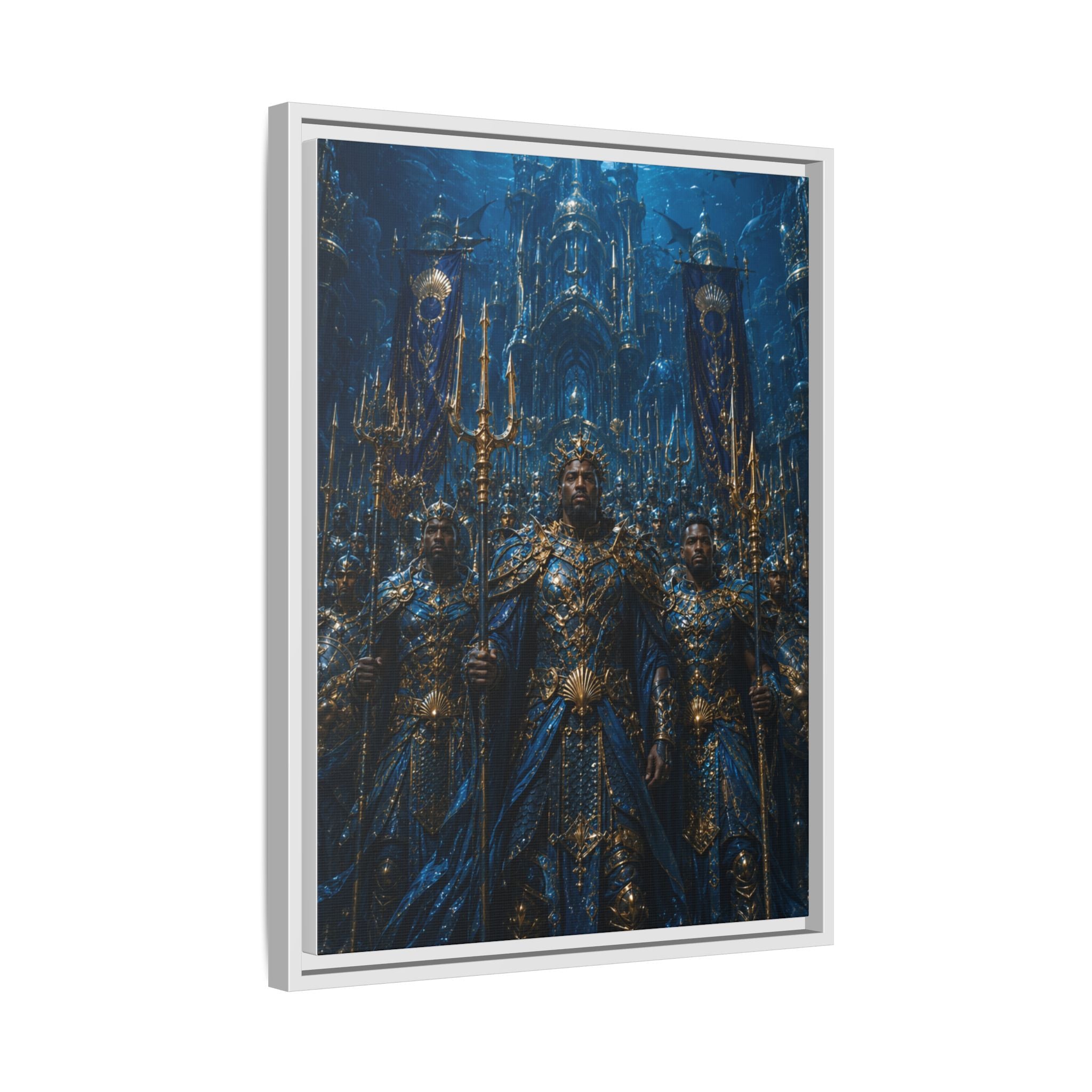 Framed Matte Canvas - Underwater King Artwork
