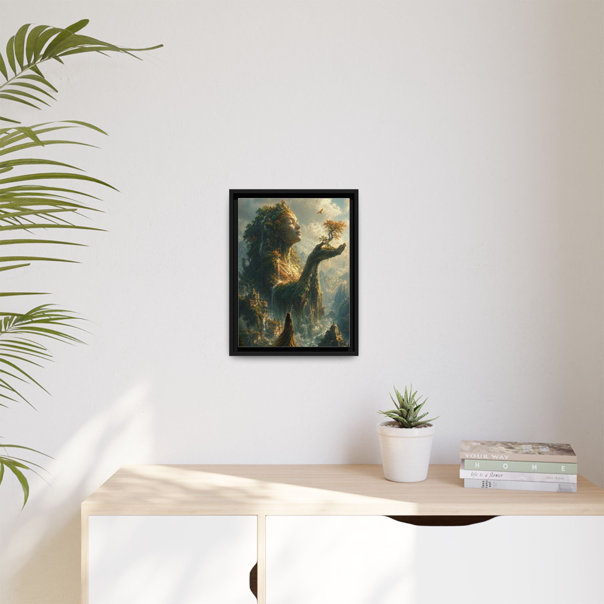 Framed Matte Canvas - Earth Goddess Fantasy Wall Art