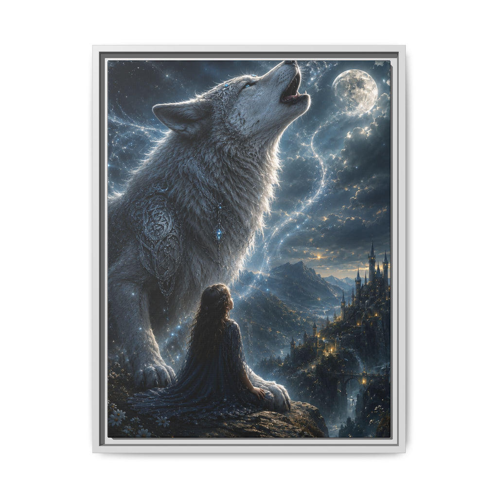 Howling Wolf Moon Fine Art Paper Print — Fantasy Wall Art