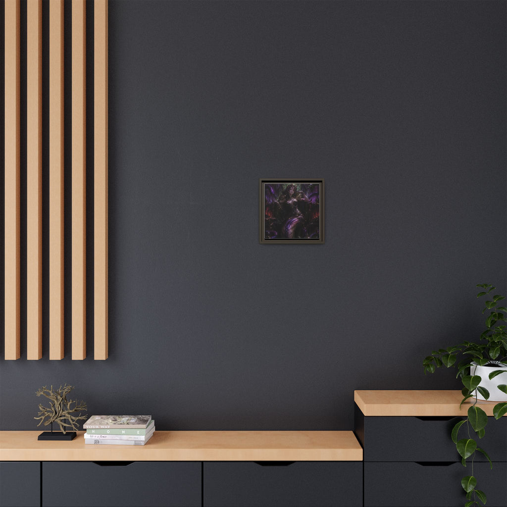Dark Fantasy Goddess Matte Canvas Print — Framed Multi‑Color Wall Art