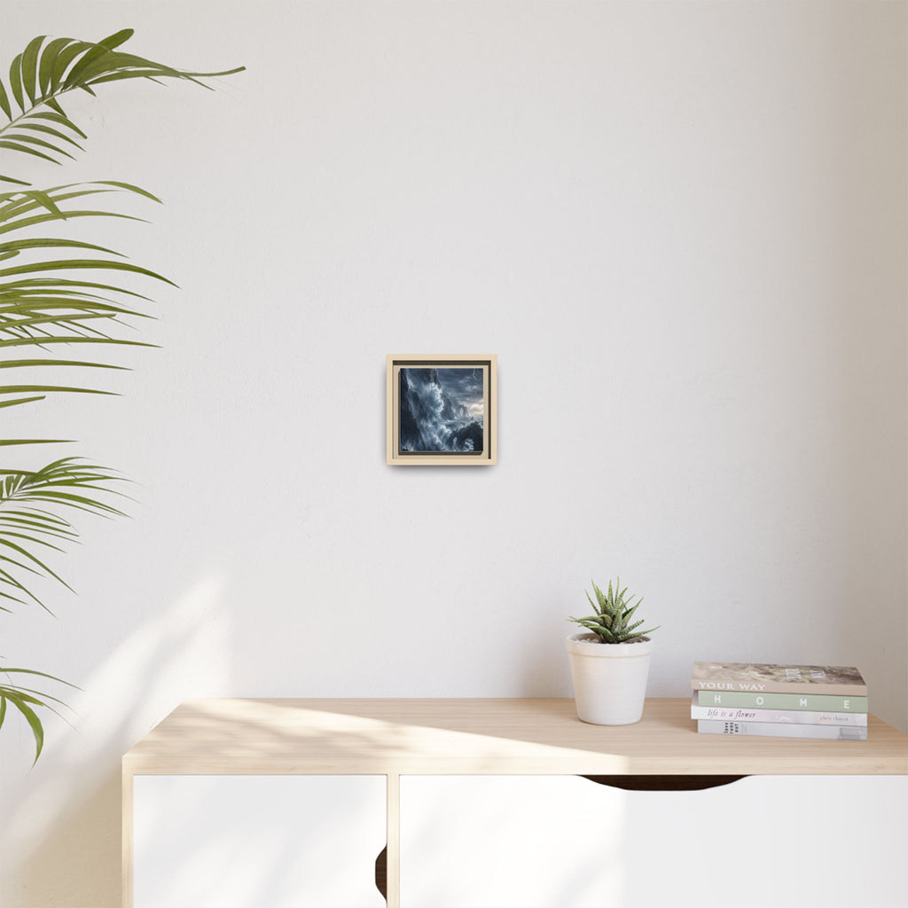Framed Matte Canvas - Stormy Ocean Fantasy Wall Art