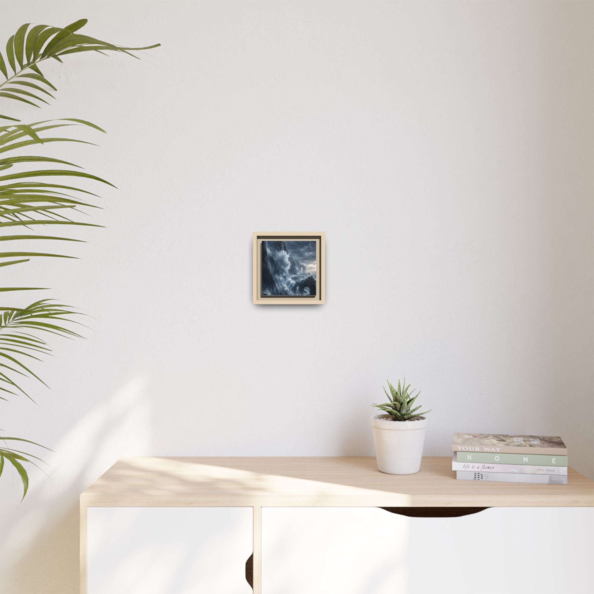 Framed Matte Canvas - Stormy Ocean Fantasy Wall Art
