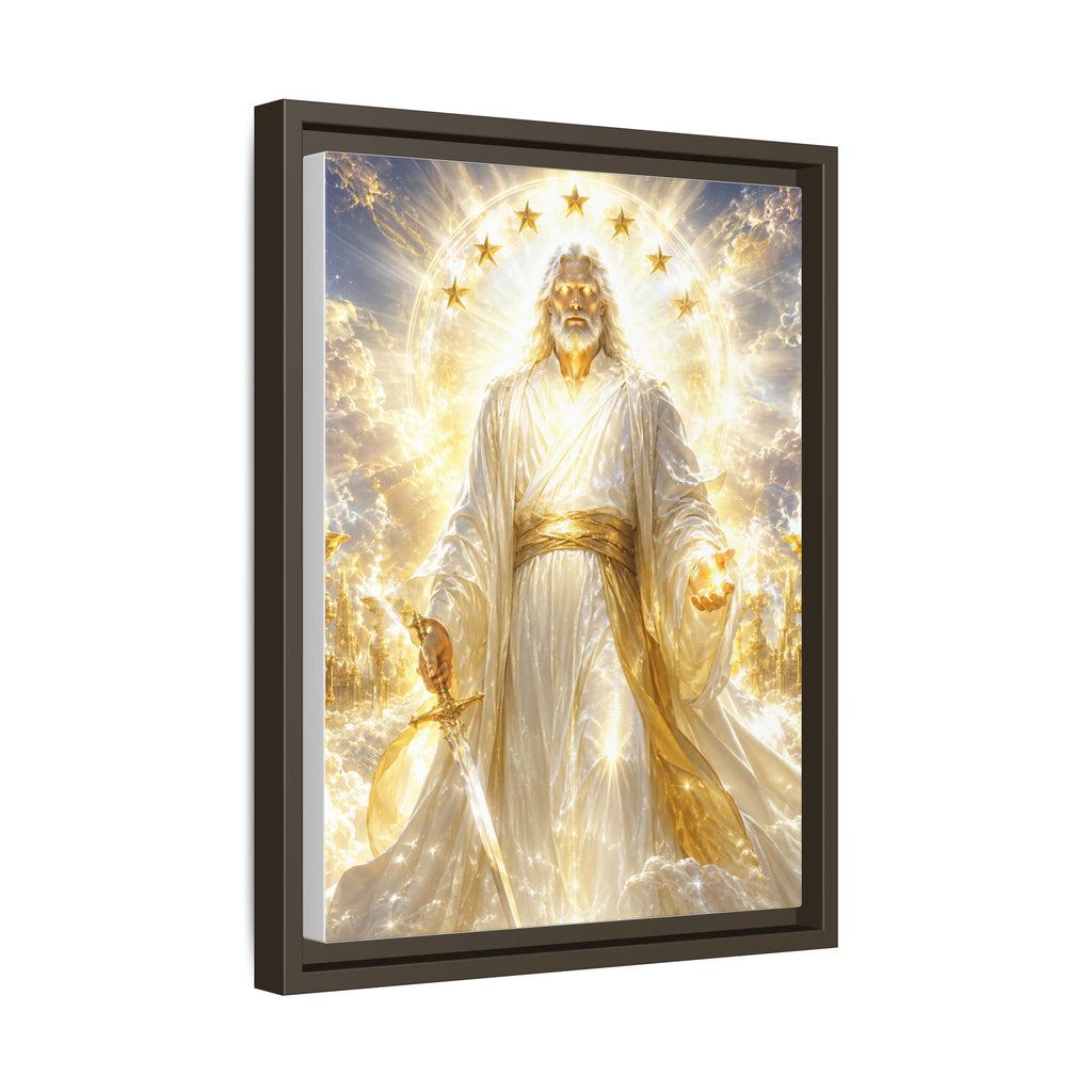 Framed Matte Canvas: Radiant Divine Christ Art Print