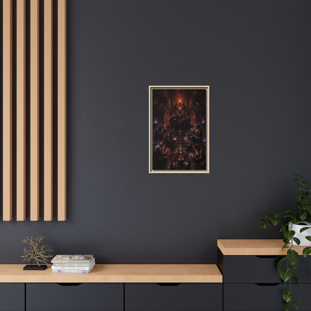 Dark Fantasy Throne Room Matte Canvas Print (Framed)