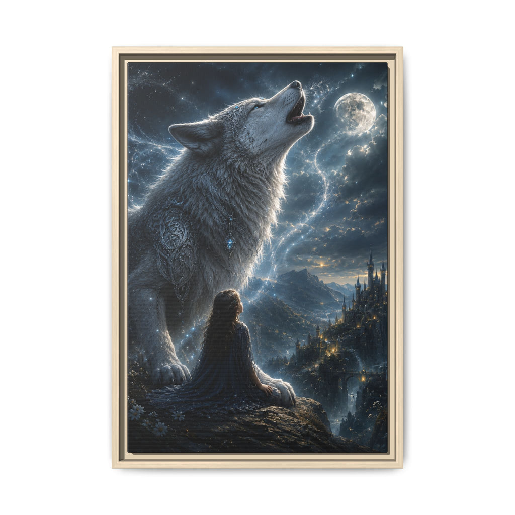 Howling Wolf Moon Fine Art Paper Print — Fantasy Wall Art