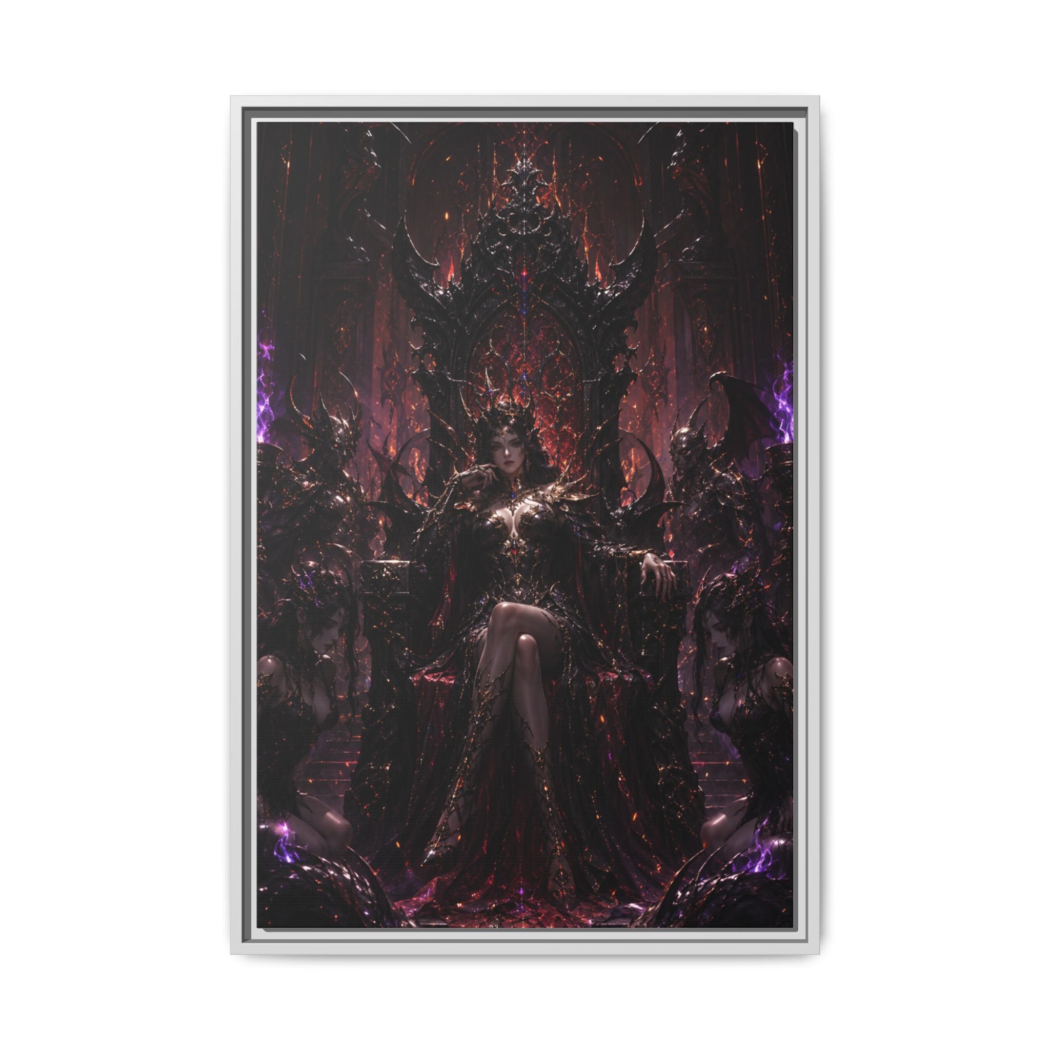 Dark Fantasy Queen Matte Canvas Framed Art