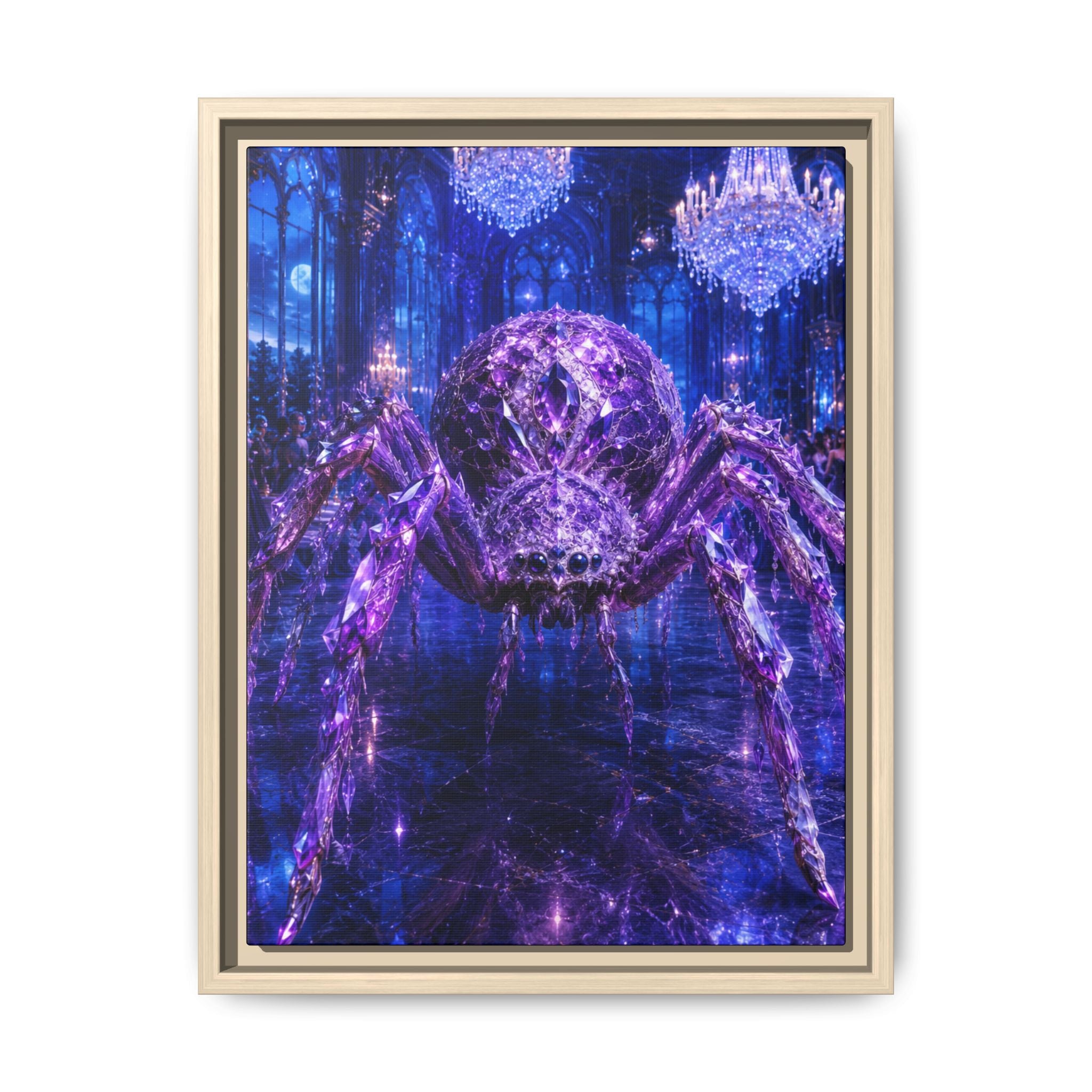 Fine Art Paper Print - Purple Crystal Spider Fantasy Art