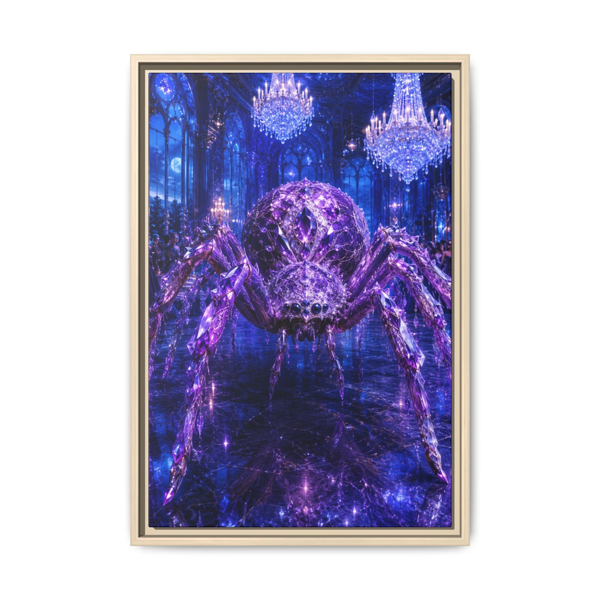 Fine Art Paper Print - Purple Crystal Spider Fantasy Art