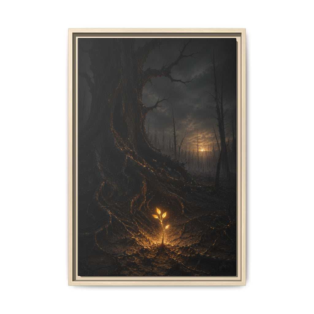 Fine Art Paper Print — Glow Sprout in Dark Forest (Ethereal Fantasy Wall Art)
