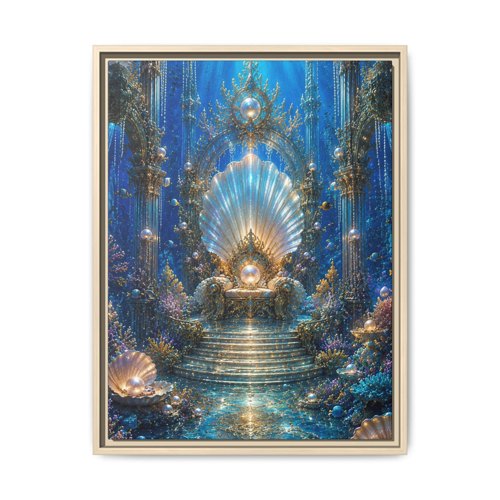 Underwater Palace Fine Art Paper Print — Mermaid Throne Ocean Fantasy Print