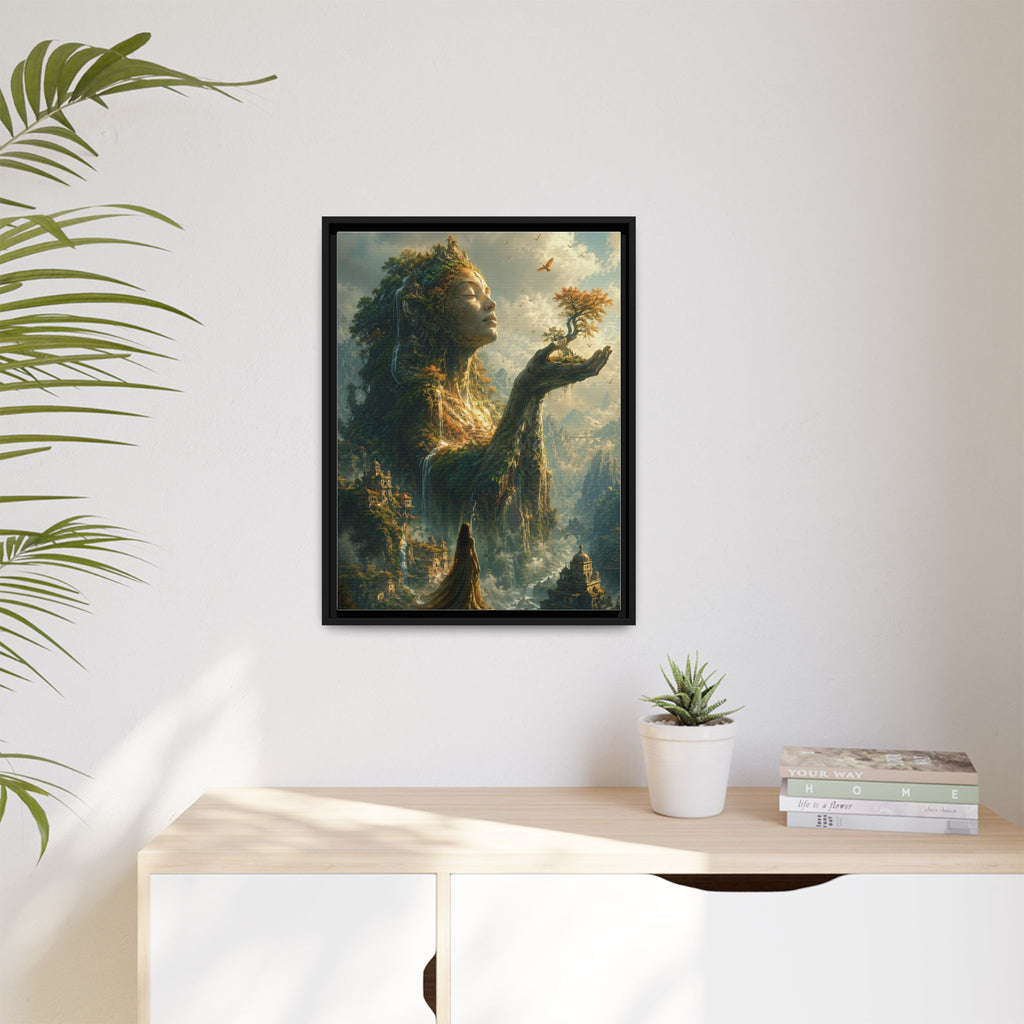 Framed Matte Canvas - Earth Goddess Fantasy Wall Art