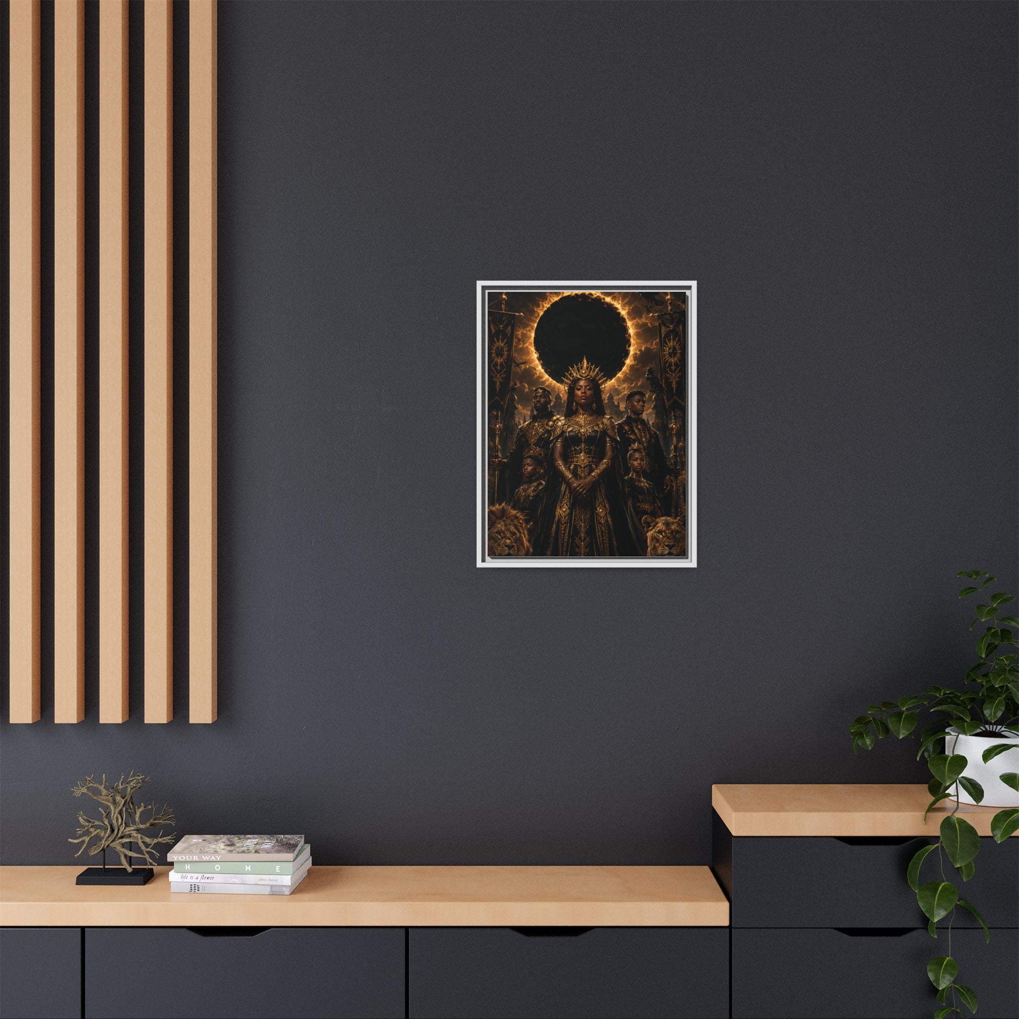 Regal Eclipse Matte Canvas Print — Framed Art Poster