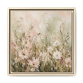 Soft Pastel Wildflower Meadow Framed Canvas | Floral Wall Art