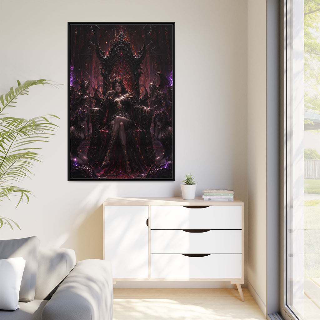 Dark Fantasy Queen Matte Canvas Framed Art