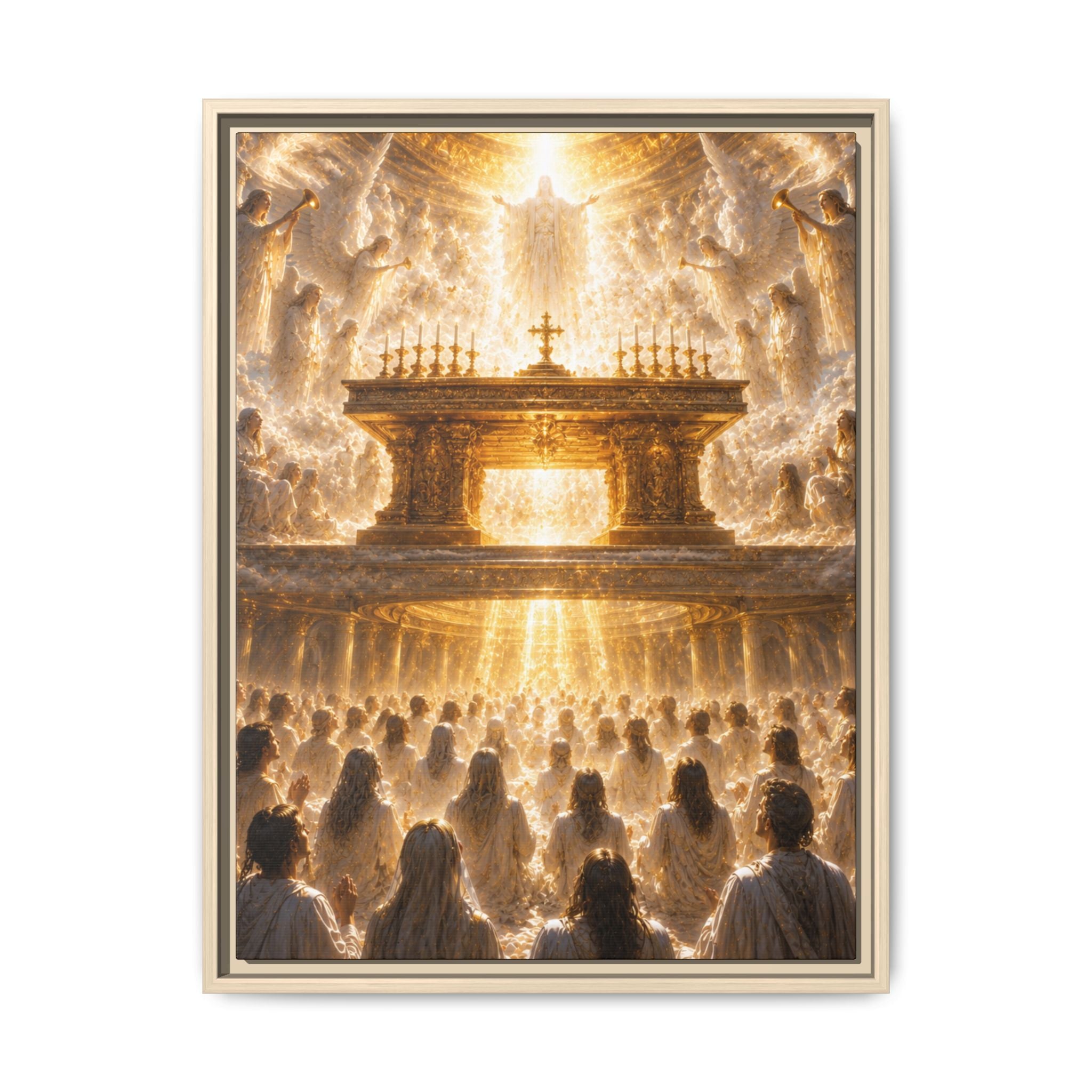 Heavenly Altar Fine Art Paper Print Wall Art — Spiritual Church Scene