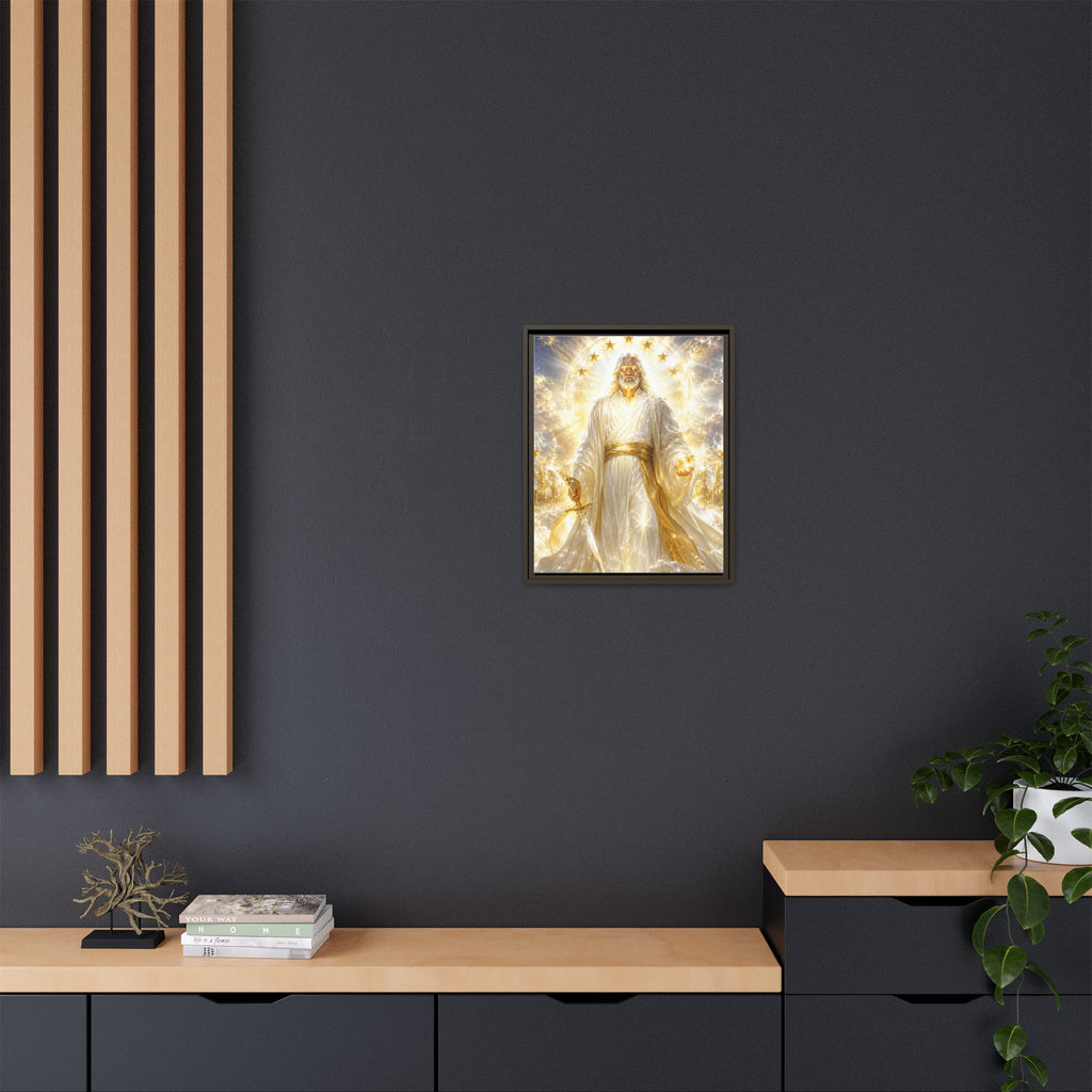 Framed Matte Canvas: Radiant Divine Christ Art Print