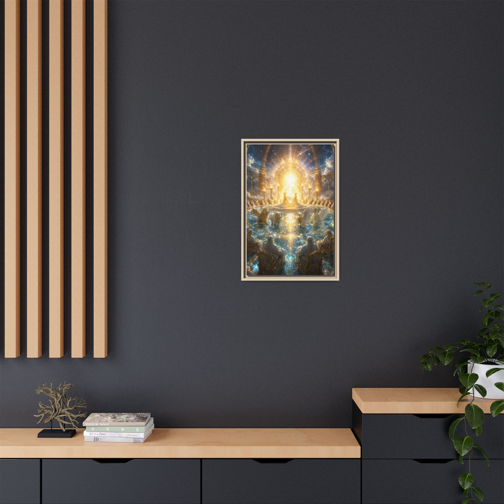 Heavenly Throne Room Matte Framed Canvas Print