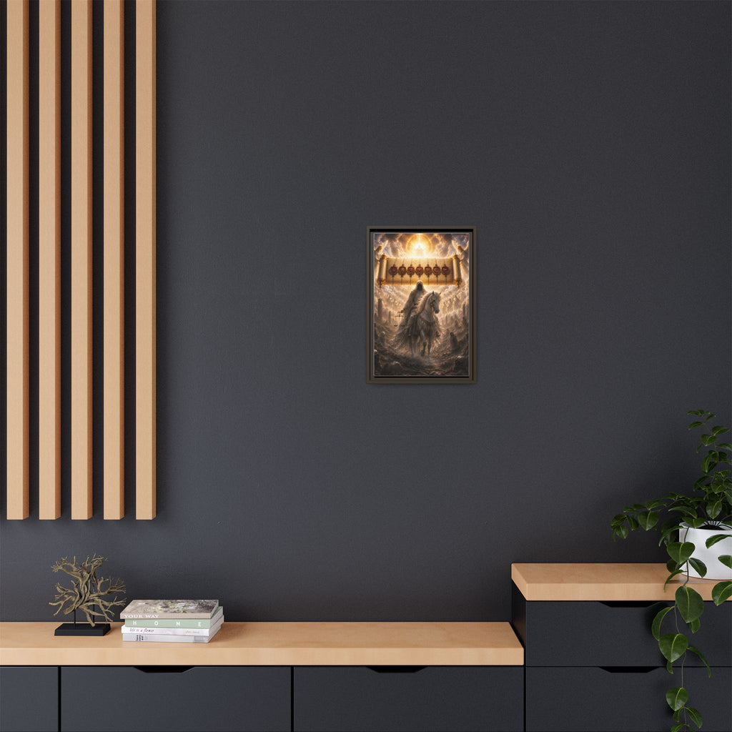 Framed Matte Canvas — Rider of the Pale Horse Biblical Apocalypse Wall Art