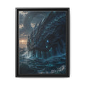 Framed Matte Canvas - Mythic Sea Leviathan Wall Art