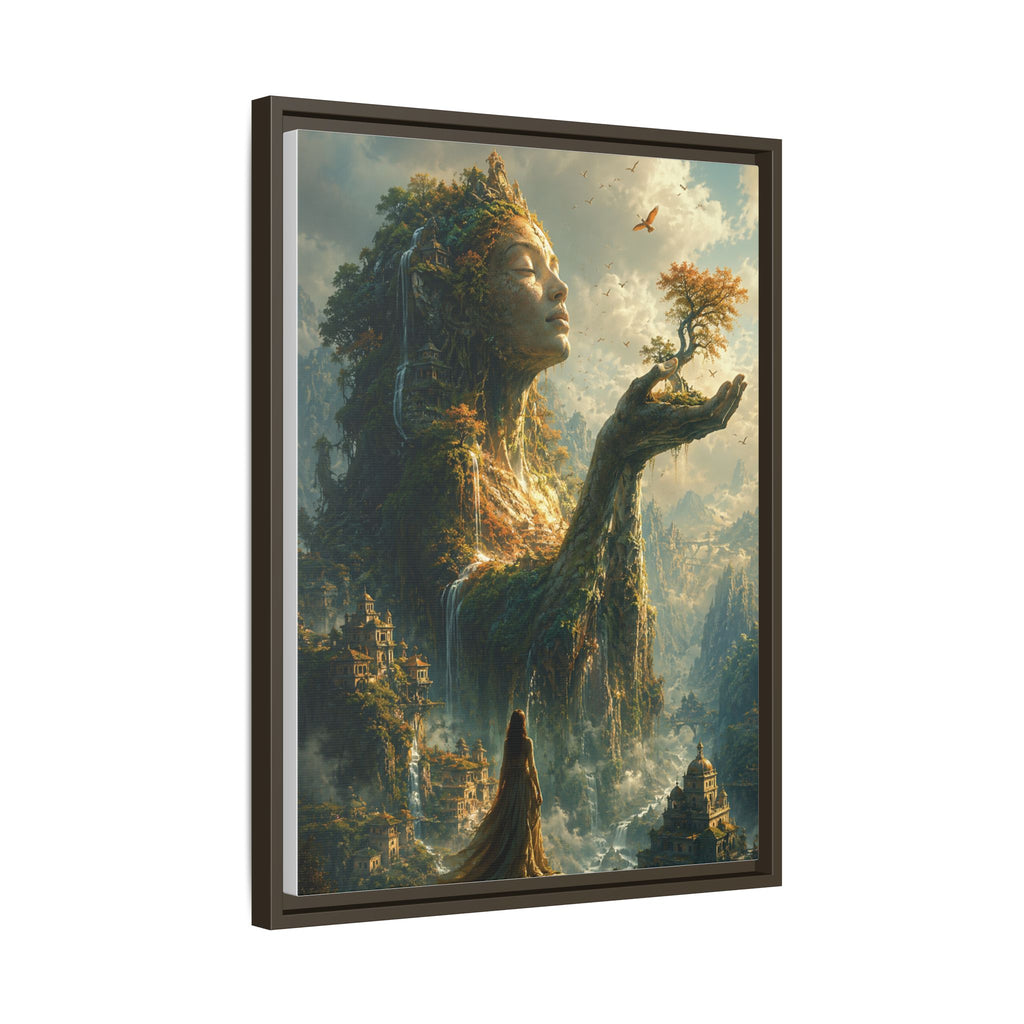 Framed Matte Canvas - Earth Goddess Fantasy Wall Art