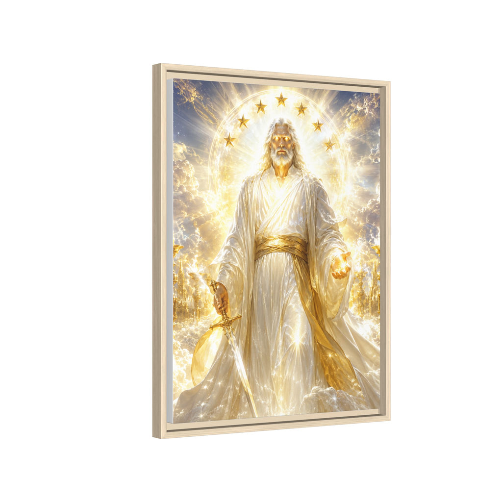 Framed Matte Canvas: Radiant Divine Christ Art Print