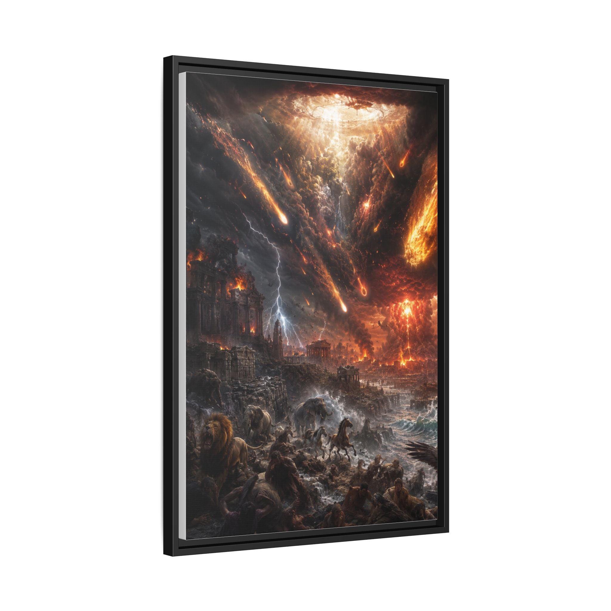 Apocalyptic Storm Matte Canvas Print (Framed)