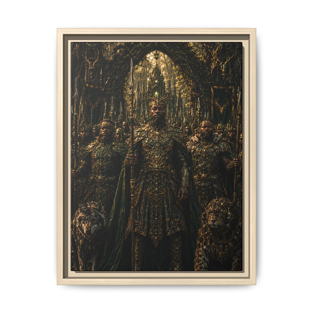 Fine Art Paper Print — Mythic Golden Warrior Court Art