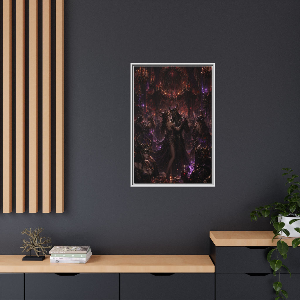 Framed Matte Canvas — Dark Fantasy Demon Lord Wall Art