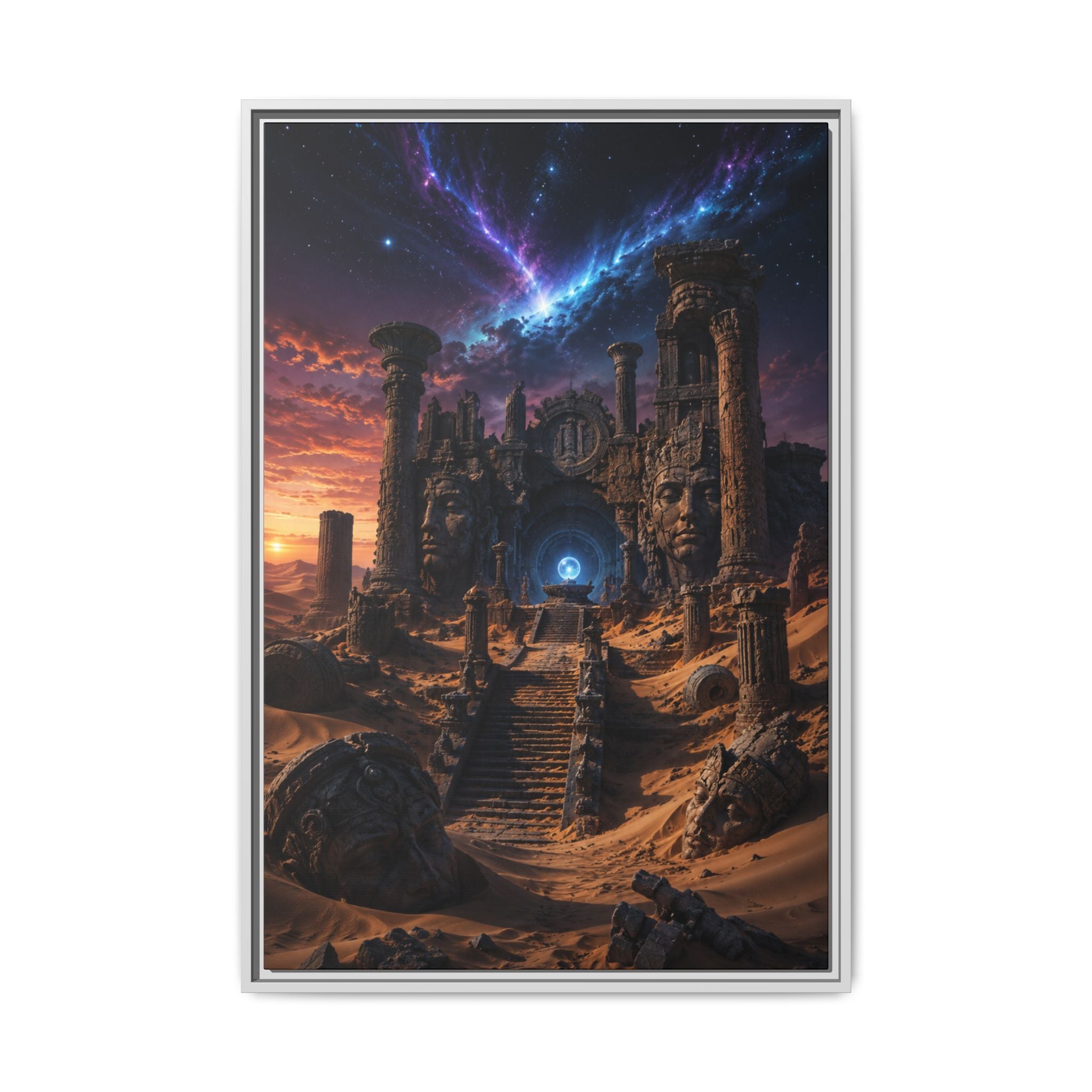 Fine Art Paper Print — Mystical Desert Ruins Nightscape