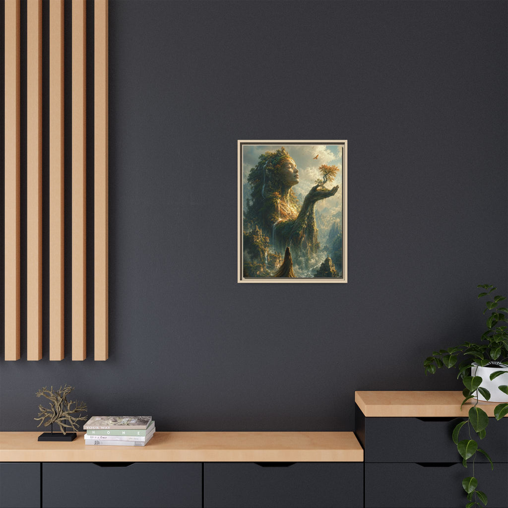 Framed Matte Canvas - Earth Goddess Fantasy Wall Art