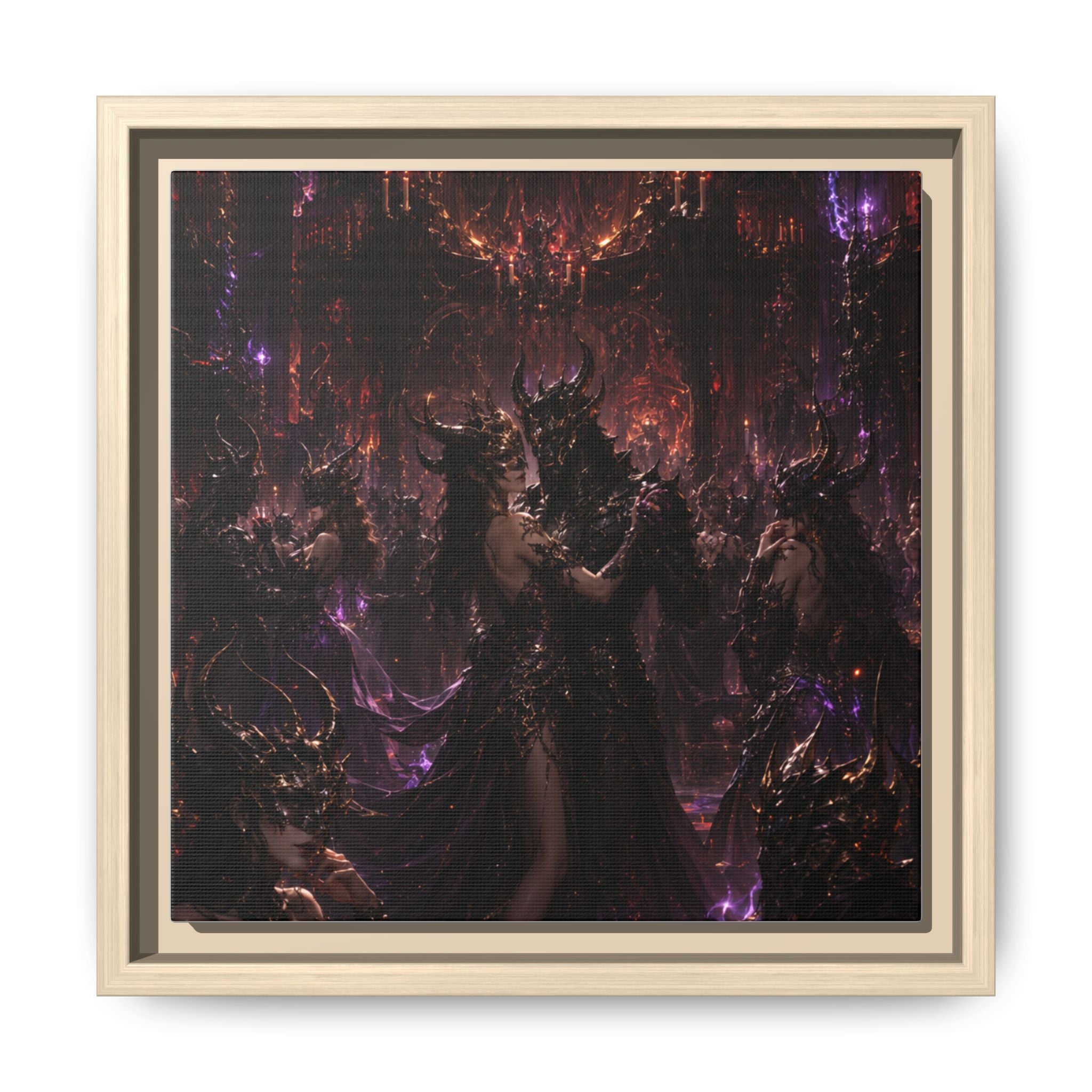 Framed Matte Canvas — Dark Fantasy Demon Lord Wall Art