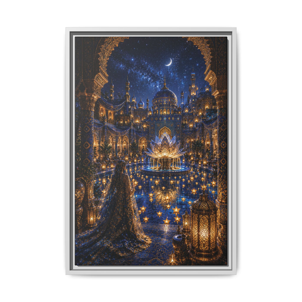 Fine Art Paper Print — Enchanted Ramadan Night Mosque & Lantern Wall Art