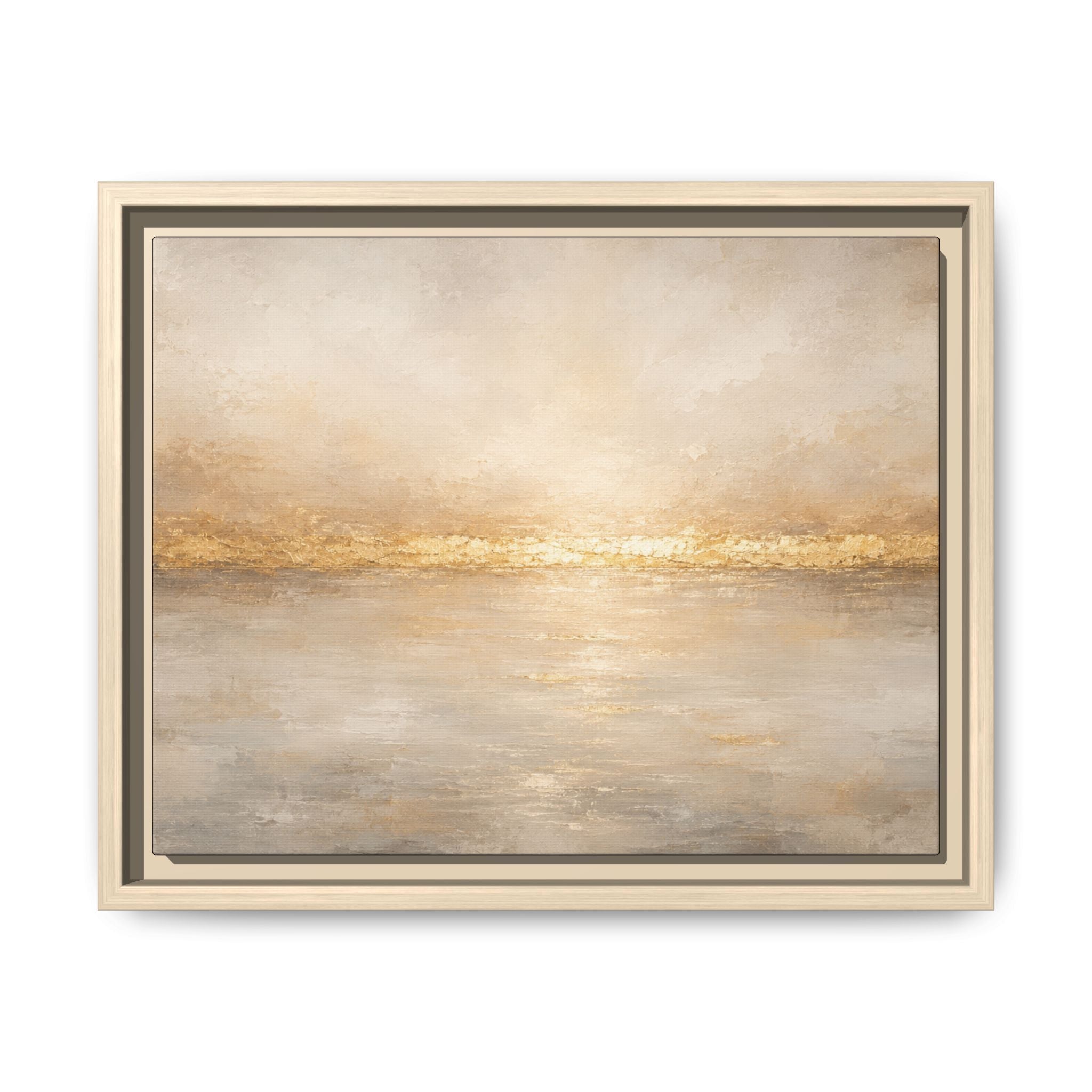 Golden Horizon Framed Canvas Wall Art