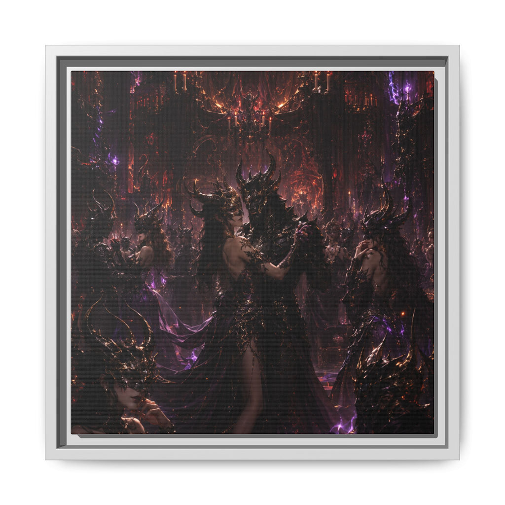 Framed Matte Canvas — Dark Fantasy Demon Lord Wall Art