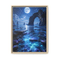 Fine Art Paper Print - Moonlit Bioluminescent Shoreline Art