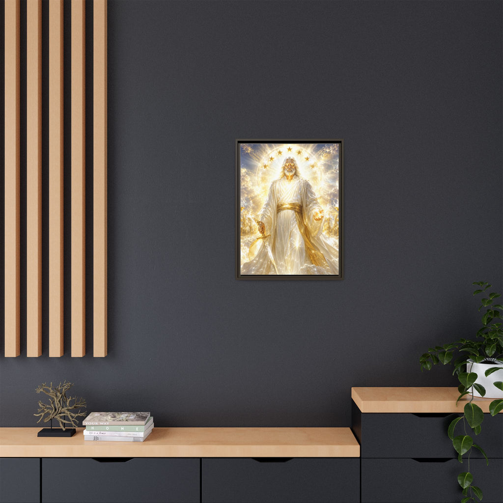 Framed Matte Canvas: Radiant Divine Christ Art Print