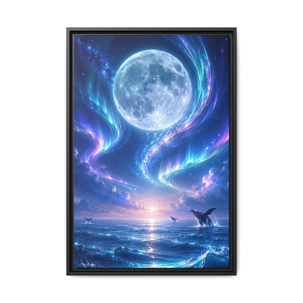 Fine Art Paper Print - Lunar Aurora Ocean Scene