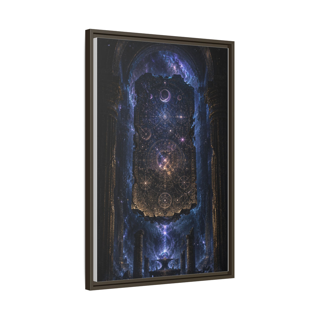 Framed Matte Canvas Wall Art — Cosmic Cathedral Galaxy Print